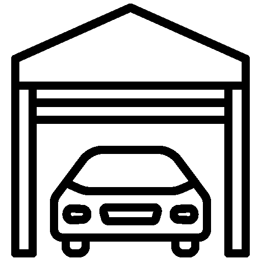 Icon Carport mit Auto.